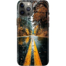 Grabono Apple iPhone 12 Pro Kılıf Tasarım Baskılı Silikon Korku Yolu