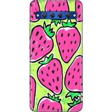 Grabono Tcl 10 Plus Kılıf Desenli Silikon Renkli Tpu Case Çilek