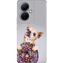 Grabono Vivo V29 Lite 5g Kılıf Renkli Desenli Özel Baskı Tasarım Silikon Donut Dog