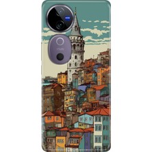 Grabono Vivo V40 Kılıf Desenli Temalı Esnek Silikon Galata
