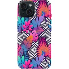 Grabono iPhone 13 - 14 Kılıf Renkli Tpu Uv Baskılı Desenli Silikon Botanik