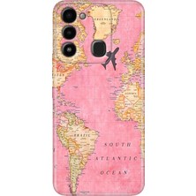 Grabono Tecno Spark 8c Kılıf Renkli Temalı Desenli Tpu Tecno 8c Silikon Map