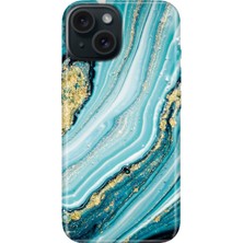 Grabono iPhone 13 - 14 Kılıf Renkli Tpu Uv Baskılı Desenli Silikon Simli Taş