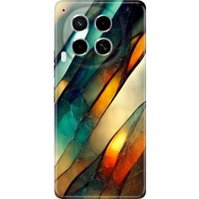 Grabono Tecno Camon 30 Kılıf (Cl6) Uyumlu Silikon Desenli Kapak Flora Mermer