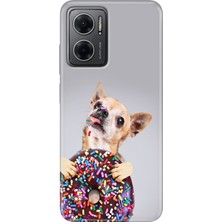Grabono Xiaomi Redmi Note 11E Kılıf Renkli Özel Temalı Desenli Silikon Tpu Donut Dog
