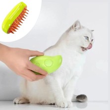 Timion Buharlı Yumuşak Silikon Uçlu Kedi &amp;amp; Köpek Tüy Tarama Tarağı Yıkama Fırçası (5148)