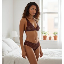 Cardinal Bordo Kadın Dantelli Iç Çamaşırı Takımı