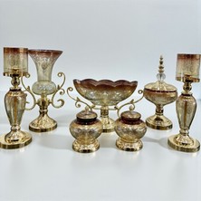 CITY gold 7 Parça Salon Aksesuar Seti Konsol Takımı Dekoratif