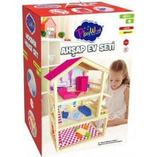 Kiddico Toys Ahşap Oyuncak Ev 3 Katlı Mobilyalı