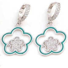 Özcömert Silver ​gümüş Sallantılı Çiçek Desenli Kadın Küpe