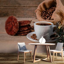 Grown Kafeler Için Kahve Desen Duvar Kağıdı