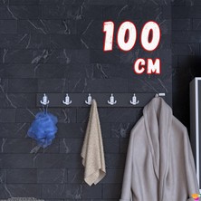 Modilayn Arı Serisi 18 Kancalı Banyo Askısı - 6'lı Set (96,4x9,6 Cm) | Ekstra Düzen ve Yer Tasarrufu