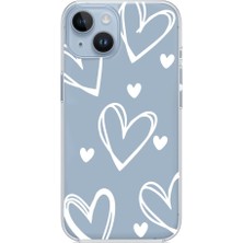 3gen Case Iphone 13-Iphone 14 Uyumlu Desenli Şeffaf Silikon Kılıf