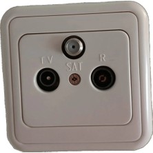 Schneider Electric Metesan Köşk Tv/r Sat Priz Geçişli Krem