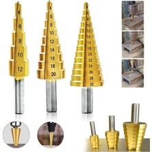 Timion 3 Lü Set Matkap Ucu Kademeli Sac Delme Aparatı Hss Titanyum Kaplama (5148)