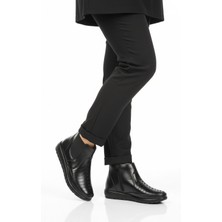 Ayakmod Siyah Jel Taban Anatomik Fermuarlı Kadın Bot 311 Z