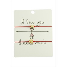 SiHako Yonca Kelebek Ip Bileklik 2 Adet