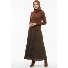 Abay Butik Kadın Kaşkorse Bisiklet Yaka Uzun Kollu Bluz