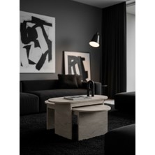 Sarenzo Orta Sehpa Yan Sehpa 2'li  Traverten