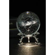 UltraNova Parlak Kristal Top Ev Dekoratif Sanat Gezegenler Modeli, Metal Ayaklı