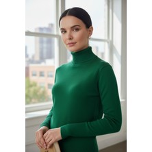 Mandala Tekstil Kadın Basic Triko Tam Balıkçı Kazak