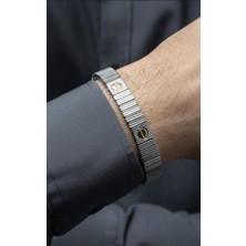 Saran Aksesuar Saran Saat Erkek Çelik Bileklik Spor ve Şık Kullanıma Uygun