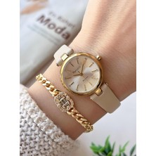 Ferrucci Kadın Kol Saati+Bileklik Özel Seri Deri Kordon VS.BLKT.0740