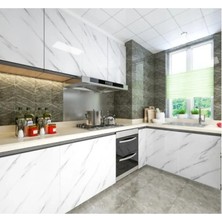 Jet Sepet Mermer Desenli Yapışkanlı Tezgah Folyosu 5 Mt.