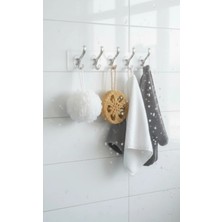 5'li Şeffaf Kendinden Yapışkanlı Güçlü Şeffaf Askılık - Kapı Arkası Mutfak Duvar Banyo Askı