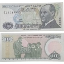 Yediotuz Digital Pazarlama E55785555 - 7. Emisyon 10 Türk Lirası . Koleksiyon Kağıt Para. Antika Para.