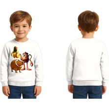 Sedirli Unisex Braınrot Baskılı Çocuk Swaetshirt 3 Iplik Şardonlu