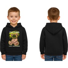 Sedirli Unisex Ayıcık Bear Baskılı Çocuk Swaetshirt Kapşonlu 3 Iplik Şardonlu