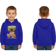 Sedirli Unisex Ayıcık Bear Baskılı Çocuk Swaetshirt Kapşonlu 3 Iplik Şardonlu