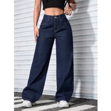 Linarose Kadın Palazzo Esnek Bol Paça Kot Pantolon