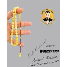 Muri Tesbih Ümit Demir 14,05GR Eski Osmanlı Habbeden Baga Beyzi Kesim 7X10MM