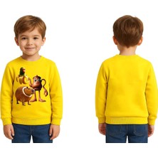 Sedirli Unisex Braınrot Baskılı Çocuk Swaetshirt 3 Iplik Şardonlu