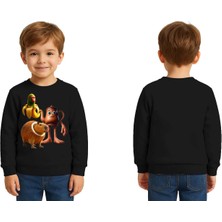 Sedirli Unisex Braınrot Baskılı Çocuk Swaetshirt 3 Iplik Şardonlu