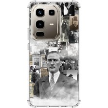 TechTree Infinix Note 50 Pro Uyumlu Mustafa Kemal Atatürk Kolaj Baskılı Silikon Kılıf