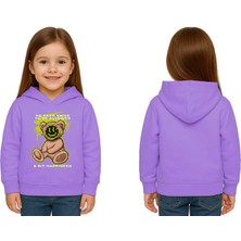 Sedirli Unisex Ayıcık Bear Baskılı Çocuk Swaetshirt Kapşonlu 3 Iplik Şardonlu