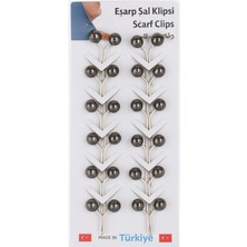 İğne İzi 12 Adet Şal Eşarp Klipsi-Boncuklu Şal Klipsi – Kaymaz Tutucu