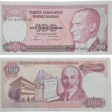 Yediotuz Digital Pazarlama B20690000 - 7. Emisyon 100 Türk Lirası . Koleksiyon Kağıt Para. Antika Para.