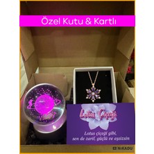UltraNova Renkli LED Işıklı Cam Satürn, Kız Küre, Dolunay, Kristal Top, Lotus, Kamelya Kolye
