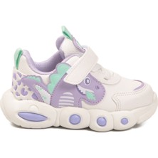 Cool Lila Cırtlı Hafif Kız Bebek Spor Ayakkabı Dinito B