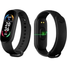 M6 Akıllı Bileklik Siyah Adımsayar Spor Takibi Android ve Ios Uyumlu - KR0025-5MUFW8