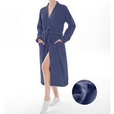 Asn Concept Kadın Lacivert Bornoz (Büyük Beden Seçeneğiyle)