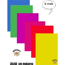 Glanart 35X50 cm Renkli Mukavva 6 Renk Karışık