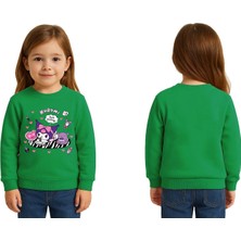 Sedirli Unisex Kuromi Baskılı Çocuk Swaetshirt 3 Iplik Şardonlu