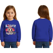 Sedirli Unisex Labubu Baskılı Çocuk Swaetshirt 3 Iplik Şardonlu