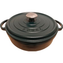 Sürel 28 cm Yuvarlak Sığ Tencere Saten Yeşil