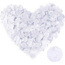 Timion Beyaz Renk Gül Yaprağı Şekilli Konfeti 1 Paket 100 Adet (5148)